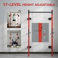 thumbnail image 5 of YYAo Barbell Bench Presses with Pull Up Bar, Wall Mounted and Adjustable, Squat Rack with 1000 Pounds Capacity, Red, 5 of 7