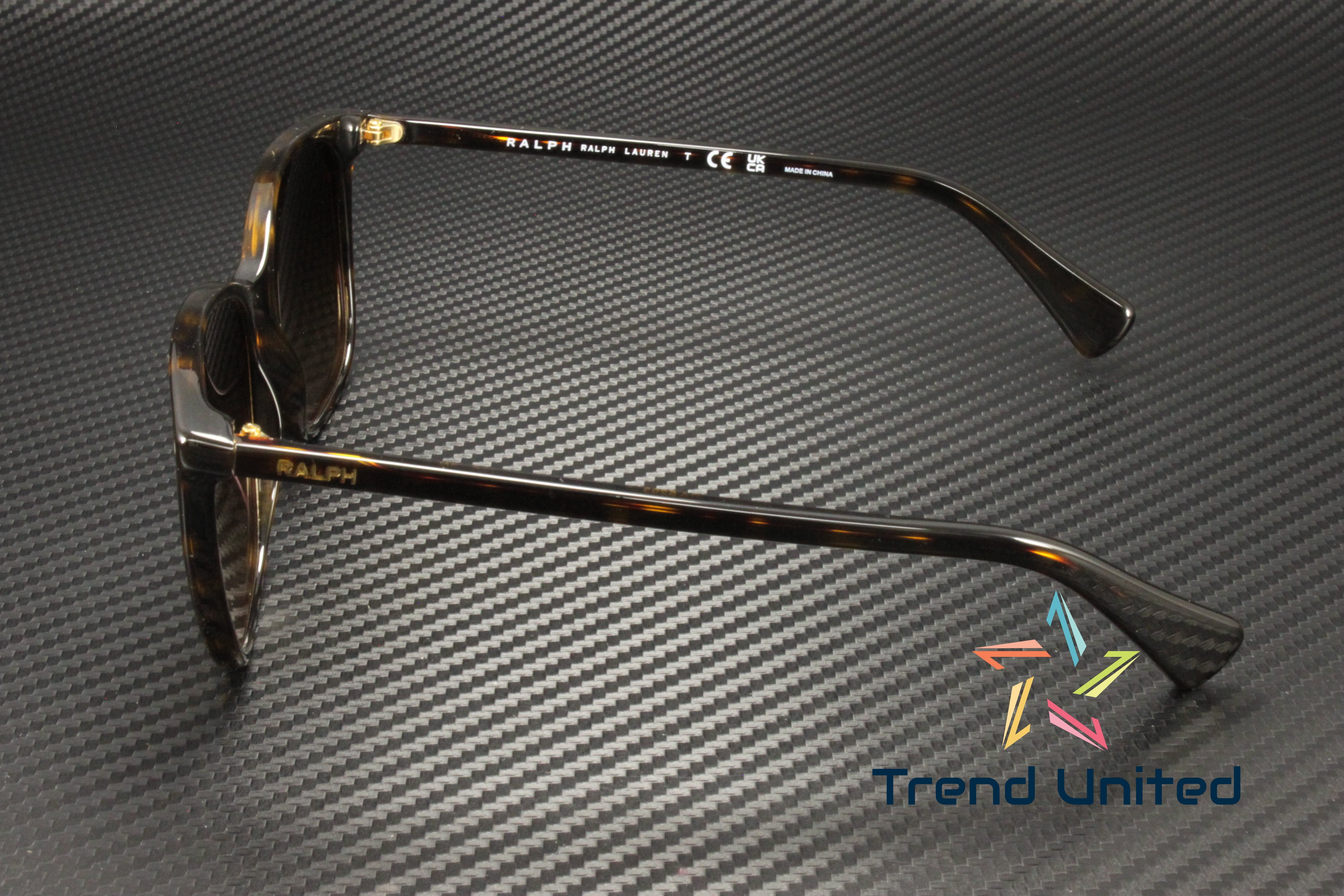 Ralph Lauren VVCV RA 5293 Plastic Womens Square Sunglasses Shiny Dark Havana 56mm Adult