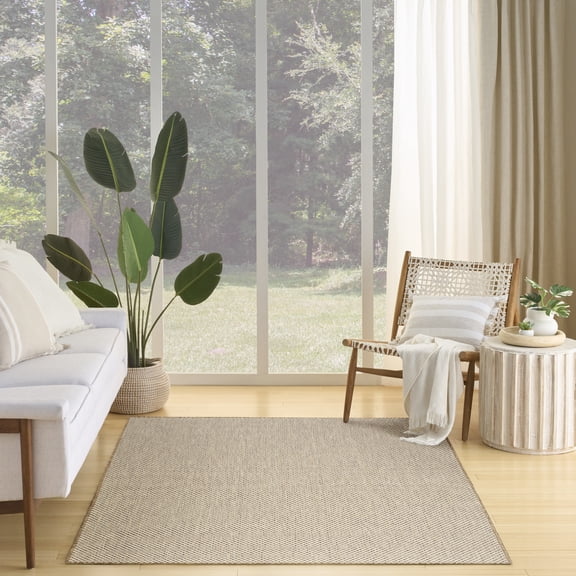Nourison Courtyard 5' x 7' Jute Ivory Modern Rug