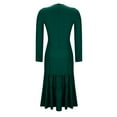 thumbnail image 5 of ClodeEU Women's Long Sleeve Square Neck Western Side Slit Maxi Dress,Trendy Travel Long Dress Army Green,Womens Plus XL, 5 of 6
