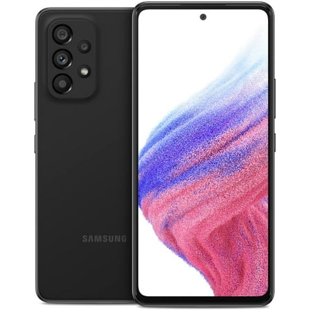 SAMSUNG SMA536U1ZKDX Galaxy A53 5G A Series Cell Phone, Factory Unlocked, 128GB, 6.5" FHD Super AMOLED Screen, Long Battery Life, US Version, Black