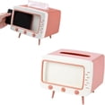 thumbnail image 1 of Soporte para teléfono 2 en 1 con forma de TV para el hogar, caja de pañuelos, soporte para servilletas de escritorio, soporte de visualización para teléfono móvil, decoración para sala de estar, 1 of 8