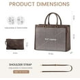 thumbnail image 2 of Lovevook Vintage Handbag Purses, Large Laptop Tote Bag for Women Fit 15.6 Inch Laptop, Tote Bag, Waterproof Pu Leather Work Bags for Elegance Ladies, 2 of 8