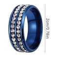 thumbnail image 2 of Kiplyki Ladies Fashion Double Diamond Fashion Creative Women Ring Jewelry, 2 of 9