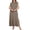 Black Khaki Heart, variant on Women's Plus Size Maxi Dresses Casual Split Long Sleeveless Dress for Women with Pockets