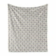 thumbnail image 1 of Pastel Soft Flannel Fleece Throw Blanket, Contemporary Dotwork Abstract Circles Along Stripes Bohemian Effect, Cozy Plush for Indoor and Outdoor Use, 70" x 90", Lilac and Lavender Blue, by Ambesonne, 1 of 5