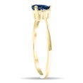 thumbnail image 3 of SZUL Women's Pear Shaped Sapphire and Diamond Classic Band in 10K Yellow Gold, 3 of 5
