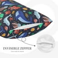thumbnail image 3 of Daiia The Underwater World Bedding Waterproof Pillow Protector Zippered Queen – Bed Bug Proof Pillow Encasement-20"x30", 3 of 6