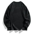 thumbnail image 4 of hlysgo Mens Long Sleeve T Shirts Soft Crewneck Solid Color Velvet Tops Comfy Pullover Going out Top Casual Men's Fall Winter Basic Tees Black S, 4 of 4