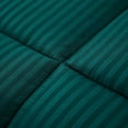 thumbnail image 6 of DNG Creations 3 Piece Damask Stripe Comforter 100% Egyptian Cotton 550 GSM Filling ( Oversized Queen Size ) All Season 800 Thread Count - Stripe Teal Colour, 6 of 6