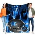 thumbnail image 1 of Dallas Cowboys anti-pilling, suave, ligera, esponjosa y acogedora de lujo para hogar y cocina – Perfecta para niños y adultos,180X120cm, 1 of 6