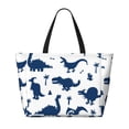 thumbnail image 2 of Fotbe Cute Cartoon Dinosaurs Bolsa de Viaje para Playa - Resistente al Agua, Bolsa Tote de Gran Capacidad y Ligera con 7 Bolsillos para Mujeres y Hombres, 2 of 7