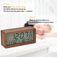 thumbnail image 5 of Electime Bamboo Digital Alarm Clock with Calender, Temperature, Humidity and Snooze, Battrey Powered, LCD Screen, 5 of 9