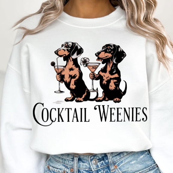 Martini Cocktail Lover Sweatshirt, Dachshund Cocktail Shirt, Pet Lover Sweatshirt, Funny Dog Gift Shirt