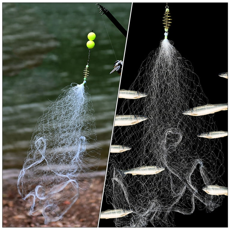 4 Pcs Fishing Net Professional Trap Wear-resistant Mesh Portable Fishnets Multifunction Throw, Size: 2.3X8.5CM, Other