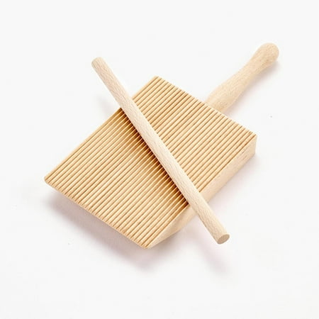 

PIXCAST Natural wood Gnocchi board paddle Spaghetti Macaroni Pasta Board Creativity Kitchen Tool