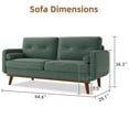 thumbnail image 4 of Danolapsi 64" W Loveseat Sofa,Mid Century Modern Couch Comfy Love Seat Couches for Living Room,2 Seater Deep Seat Couch Linen Upholstered Couch for Bedroom Office,Easy to Install Love Seats Furniture, 4 of 9