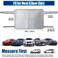 thumbnail image 3 of Car Rear Windshield Snow Cover, Back Window Frost Guard for Ice and Snow Waterproof, 4 Layers Protection, Anti Theft Flap, Windproof Hook Straps [55×31.5 Inch] Fit Most Sedans Cars, 3 of 8