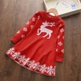 Toddler Girls Children Winter Christmas Long Sleeve Deer Snowflakes