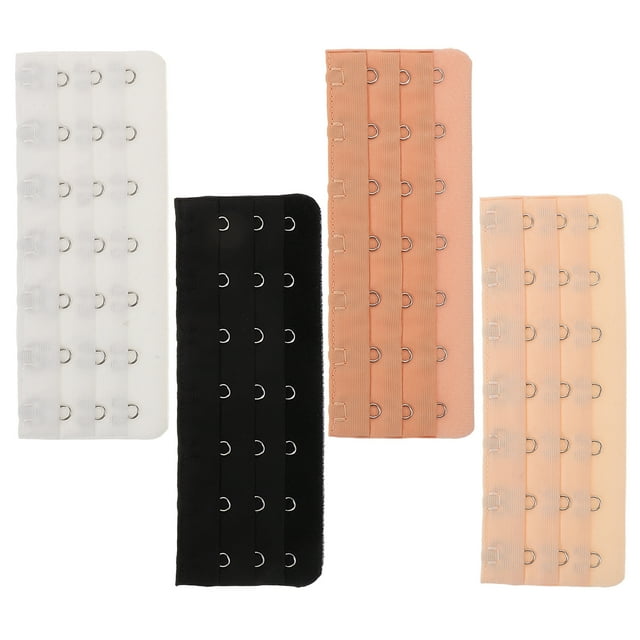 4pcs Bra Extenders 7 Hooks Bra Extension Kit Elastic Extension Straps Bra Supplies