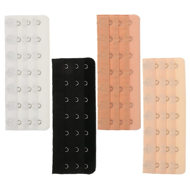 4 extensores de sujetador para mujer, cómodos y elásticos, banda extensora de sujetador para mujer, colores surtidos