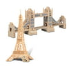 Puzzled Eiffel Tower and Tower Bridge Wooden 3D Puzzle Construction Kit