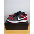 thumbnail image 1 of Ni-k-e NEW Ni-k-e Air Jordan 1 Low Shoes "Bred Toe" Black White 553558-066 Men's Size 10, 1 of 6