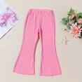 thumbnail image 4 of XBASW Infant Baby Girl 3PCS Flare Pants Spring Fall Solid Color Flare Leggings Stripe Trousers Stretch Bell Bottoms for 6 Months-3 Years, 4 of 7