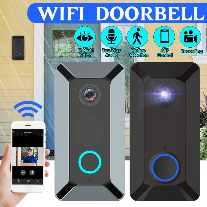 166° Wide Angle Wireless Video Doorbell IR Night Vision 720P 2.4G WiFi Camera Door Bell Home