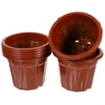 Voiceine 25Pcs Nursery Pots with Drainage Holes Plastic Plant Pots for
