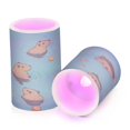 thumbnail image 7 of Yayeee Flameless Candles with Remote Flickering Battery Operated Multi Color Changing, Cartoon Capybaras, 7 of 7