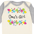 thumbnail image 4 of Inktastic Omas Girl- Bright Flowers Girls Long Sleeve Baby Bodysuit, 4 of 5