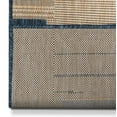 thumbnail image 4 of Well Woven Custom Size Indoor/Outdoor Runner-Choose Your Length-Torden Blue & Beige Flat-Weave Geometric Boxes Pattern 31 Inch Wide x 16 Feet Long Runner (31" x 16' Runner) Rug, 4 of 5