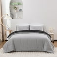 thumbnail image 4 of King Comforter Set All Season Reversible Bed Set with 2 Pillow Cases 3 Pieces Bedding Sets Down Alternative Black/Gray Comforters, 4 of 8