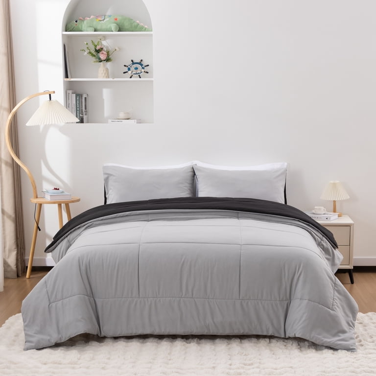 Linen Market Reversible King Comforter Set – 3 Piece Down Alternative, Lightweight & Hypoallergenic