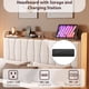 thumbnail image 4 of Blanca queen floating marco de cama con LED lights y estación de carga - no box spring required, easy to assemble, 4 of 7