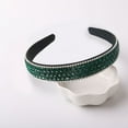 thumbnail image 4 of NIBOLOG Retro Wide Hair Hoop Shiny Rhinestones Inlaid Lightweight Headband Bright Color Hairband Hair Accessories, 4 of 8