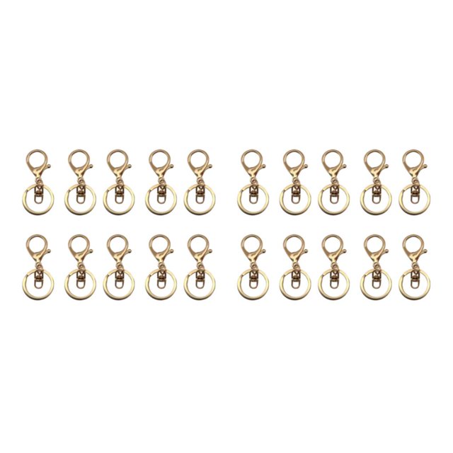 Maytalsory 10pcs Metal Carabiners Lobster Claw For Keychain - Strong And Functional Accessories For Easy Key KC Gold 2Set