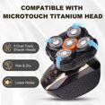 thumbnail image 2 of czcpp-Shaver Replacement Heads Compatible with Microtouch Titanium Head Shaver,5D Head Shaver for Bald Men Head and Face Shaver Replacement Heads,1 PACK, 2 of 4