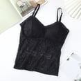 thumbnail image 2 of Womens Plus Size T-Tops New Women’s Lace Tank Tops Adjustable Straps Hollow out Camisole Summer Fashion Sleeveless Layering Cami Tops with Built Bras,L, 2 of 3
