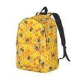 thumbnail image 4 of Geaub honeycombs durable canvas backpack: stylish, lightweight, and spacious with adjustable straps, 4 of 7