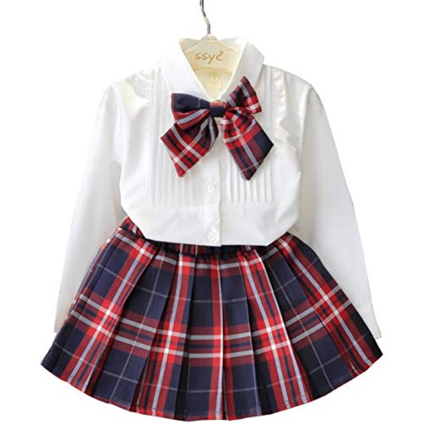 Japanese School Girls Sailor Shirts Tartan Pleated Skirt Uniform Anime Cosplay Costumes With Socks For Kids Xf01 100 For 3 4year Old Walmart Com Walmart Com