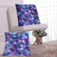 thumbnail image 6 of Purple Blue Mermaid Scales Throw Pillow Covers Pillowcases 20 x 20 Inch Home Decor 2 Packs for Bedroom Sofa, 6 of 6