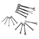 thumbnail image 5 of Llave de doble propósito, 14 unidades, llave de carraca, combinación de extremo abierto, 45 llaves de acero, cierres manuales de doble propósito, 5 of 14
