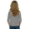 thumbnail image 5 of Abcomgle Girls Tshirts 8-10 Years Old Summer 3/4 Sleeve Tshirts Toddler Plaid Girls Shirts Cute Crewneck Cotton Tops, 5 of 5
