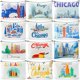 thumbnail image 1 of Bolsa de maquillaje Reginary Chicago Souvenirs, 12 unidades, regalo de viaje, 1 of 6