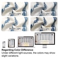 thumbnail image 3 of Hiasan Thick Textured Linen Striped Valance for Kitchen Living Room Bedroom Window, Rod Pocket Farmhouse Light Filtering Valance Curtain, Wheat Stripe Blue, 52 x 14 Inches, 1 Panel, 3 of 9