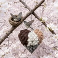 thumbnail image 5 of Handmade Fiber Bird Nesting Heart, Birds Nests Material Holder, Hummingbird Nest Boxes for Outside, Dual-Season Outdoor Bird Shelter for Garden, Yard & Bird Lovers Gift (1Set), 5 of 5