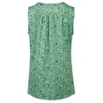 thumbnail image 4 of Innerwin Haut d'Été Col en V Débardeurs pour Femmes Imprimé Floral Boho T-Shirts Vert 3TG, 4 of 5