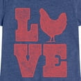 thumbnail image 3 of Instant Message - Love Chicken - Toddler & Youth Girls Short Sleeve Graphic T-Shirt, 3 of 6